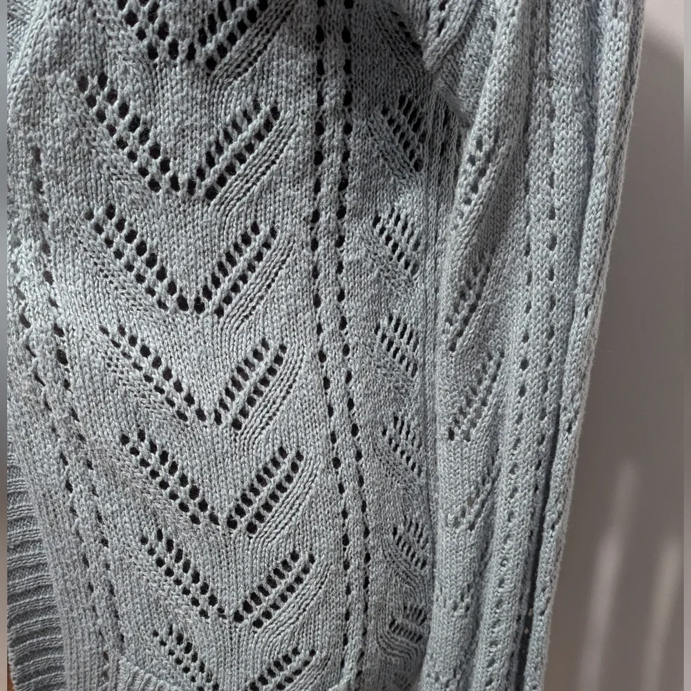 Hippie Rose Women's Light Blue Open Knit Cardigan Size Small